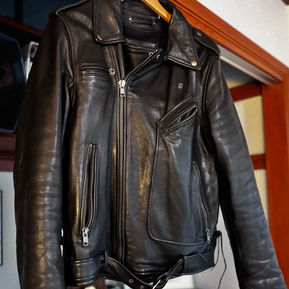 Men’s Wilson’s Cycle Black Leather Jacket